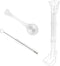 Rainmae Aquarium Fish Shrimp Feeding Dish Set, Transparent Aquarium Fish Feeder Tube Kit, Fish Tank Feeding Supplies with Cleaning Brush Aquarium ...