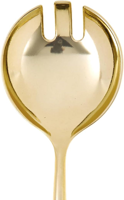 Dazzling Gold Novelty Serving Spoon & Spork Plastic Serveware - 4 Count - Perfect for Parties and Events...