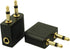 2PCS Gold Plated Dual 3.5mm Male Audio Headphone Jack Airplane Plug Male to Female Aviation Audio Adapter Gold Plated Aviation Headphone Adapter H...
