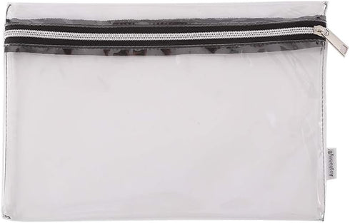 Clear Vinyl Zipper Multi-purpose Waterproof Office Home Supply Organizers toiletry Pouch Tool Bag 4-pack...