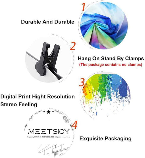 Paint Splash Party Backdrop Colorful Painting Art Photography Background MEETSIOY Abstract Oil Painting Photo Booth Props Banner Birthday Party Su...