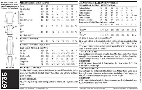 New Look Sewing Pattern 6735 Misses Separates, Size A (10-12-14-16-18-20-22)...
