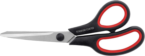 Scissors 8" Multipurpose Right/Left Handed Titanium Coated Sturdy Sharp Scissors for Office Home School Students...