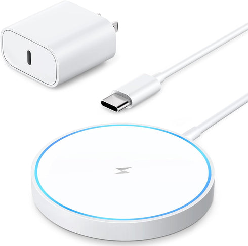 Magnetic Wireless Charger Fast Mag Safe Charger Compatible with iPhone 15 Pro Max/15 Pro/15/15 Plus/14/13/12 Series, 2024 Upgraded Nano Mag-Safe L...