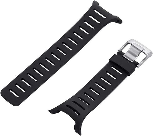 Watch Band Compatible with Suunto T1 T1C T3 T3C T3D T4C T4D, Soft Rubber Replacement Watch Strap for Suunto T Series Smart Watch, Black...