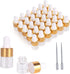 50 Clear glass Dropper Bottle 1/3/5ML Essential Oil dropper Bottle and Measuring Pipette Golden Bottle with Lid Empty tincture Bottle Perfume Cosm...