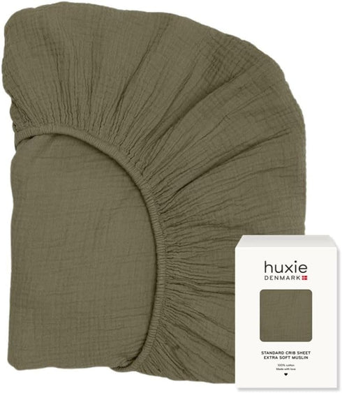 Denmark - Super Soft Muslin Fitted Baby Crib Sheets for Boys and Girls – Standard Size for 28'' x 52'' Crib Mattress - 100% Organic Cotton for Ult...