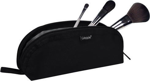 Gloppie Makeup Brush Holder Travel, Small Make Up Brush Organizer Pouch - Make Up Brush Traveling Case Portable Cosmetic Pouch, Holds 10 Brushes, ...