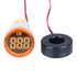 Power Tester, 22MM AC 220V/26KW 380V/45KW LED Digital Display Mini KW Meter Monitor, Round LED Signal Light Indicator Yellow Power Tester Detector...