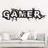 Gamer Wall Decal Vinyl Decal Art Design Stickers for Home Playroom Bedroom Game Boys Room Game Center Internet Bar(Gamer, 35" W x 11" H)...