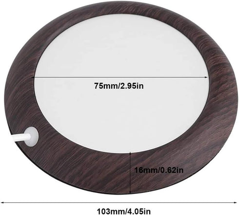 USB Cup Warmer Coaster Coffee Mug Warmer for Desk, Heating Pad Desktop Wood Grain Heat Beverage Mug Mat Tea Coffee Heater Pad for Home & Office(Da...