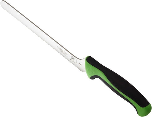 Mercer Culinary Millennia Colors 8-Inch Offset Wavy Edge Bread Knife, Green...