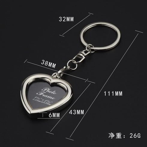 Photo Frame Keychain for Women Men Heart Picture Frame Keychains for Best Friend Birthday Christmas Gifts for Girlfriend Boyfriend picture key cha...