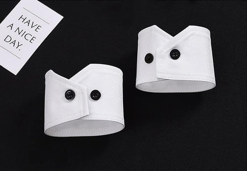 Fake Collar Detachable Dickey Collar Lapel Choker Peter Pan Necklace False Collar and Wrist Cuffs Detachable False Sleeves (Type 1), One Size...