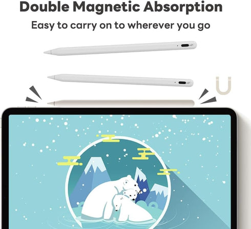eiP S2 Stylus Pen Compatible with Touch Screens Smooth Precision Capacitive Pen Rechargeable Stylus for iPad/iPad Pro/Air/Mini/iPhone/Tablet/Andro...