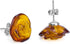 Ian and Valeri Co. Amber Sterling Silver Carved Rose Stud Earrings....