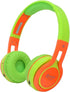 Contixo KB-2600 Kid Safe 85DB, Wireless Bluetooth LED Headphone with Volume Limiter, Microphone, and FM Radio (Green/Orange)...