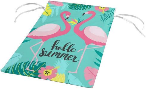 Seasonal Garden Flag Yard Flag ?Two Cute Flamingos Hello Summer Vertical Double Sided Design for All Seasons and Holidays Yard Outdoor Polyester 1...