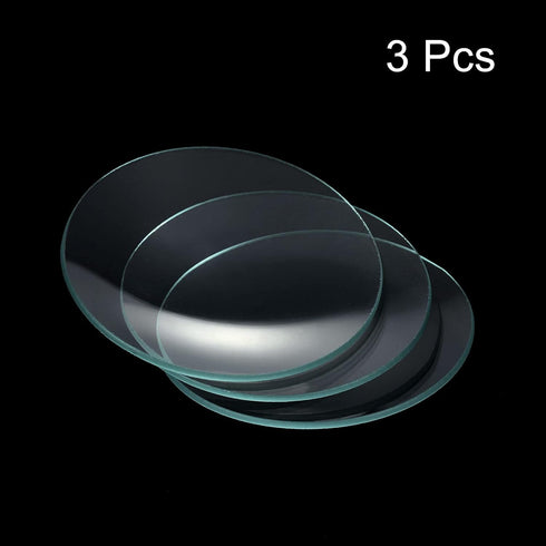PATIKIL 70 mm Diameter Watch Glass, 3 Packs Beaker Cover Smooth Edges Chamfered Arc for Laboratory, Transparent...