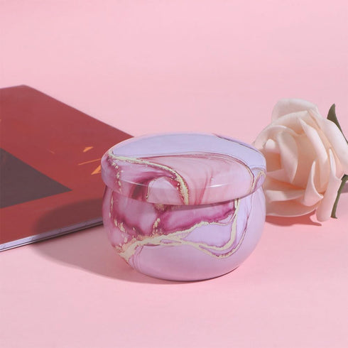 2 Pcs Round Tin Jar Tea Tins Food Storage Container,2.2oz Candle Tins,Round Containers with Lids for Candle Making, Arts & Crafts, Storage...