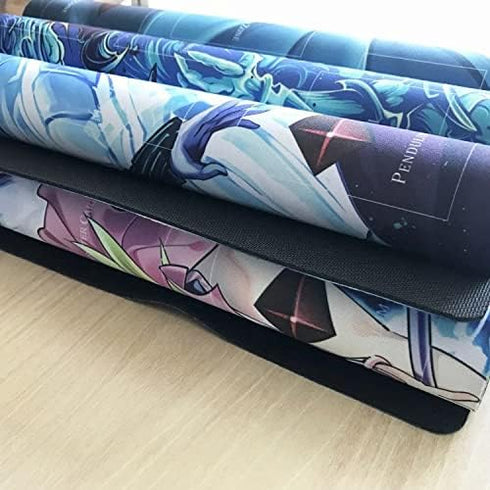 Board Game OCG Playmat Table Mats Blue-Eyes Ultimate Dragon Dark Magician Game Size 60X35 cm Mousepad Compatible for TCG RPG CCG Duel Monsters (yg...