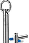 TISUR Small Keychain Pill Holder ?Titanium Metal Travel Pill Case Portable Pill Organizer Container for Purse Waterproof EDC Medicine Bottle C34.....