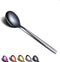 Berglander Black Dinner Spoon Set of 4, Stainless Steel with Titanium Plating...