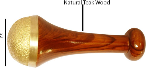 Bronze Kansa Vatki Cup with Wooden Handle Ayurvedic Detox Foot Massager Relaxation and Deep Cleaning Ancient Indian Technique Ayurvedic Kansa Vatk...