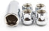 Wheel Accessories Parts 4 Locks + Key M12 x 1.5 12 x 1.5 Thread Open End 0.83" Long Locking Wheel Lug Nuts Lock Chrome Dual Hex Key 13/16" and 3/4...