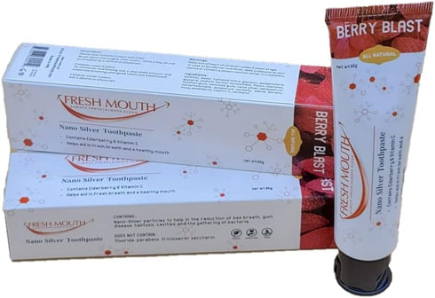 FRESH MOUTH Nano Silver Toothpaste Berry Blast 65g...