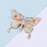 Pink Butterfly Brooches and Pins Crystal Butterfly Insect Safty Pin Dress Coat Suit Decor...
