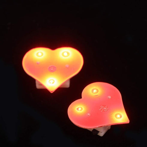 BinaryABC Heart Brooches and Pins,Flashing Light Brooch,10Pcs...