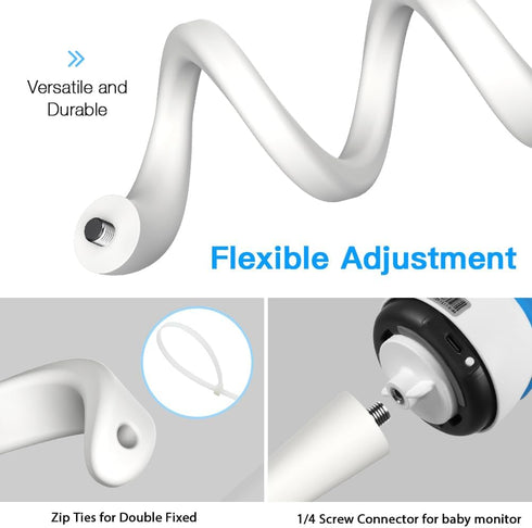 Baby Monitor Mount Holder for BOIFUN Baby 5S/ BOIFUN Baby 6T/ BOIFUN Baby 2S/ BOIFUN VB805 - Mounting Brackets (Flexible Mount)...