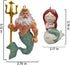 2Pcs Floating Fish Tank Decorations Mermaid and Poseidon, Cartoon Fish Playmate Aquarium Accessories, Cute Underwater Landscaping Ornament...