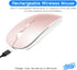 Rechargeable Bluetooth Mouse for MacBook/MacBook air/Pro/iPad, Wireless Mouse for Laptop/Notebook/pc/iPad/Chromebook (Pink)...