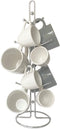Evelots Countertop Coffee Mug Holder - Tea Cup Organizer Rack - Tree Hooks Hold 8 Large Mugs - Chrome - Coffee Bar Display Storage...