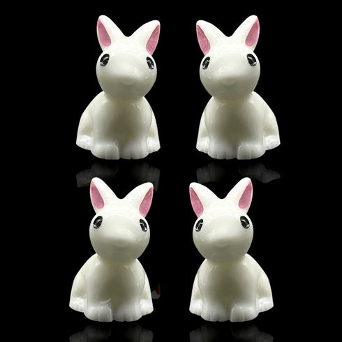 Art&Beauty 24pcs Mini Resin Rabbits Easter Bunny Miniature Figurines Fairy Garden Miniature Moss Landscape DIY Ornaments Decorations Succulents Pl...