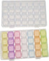 2pcs Nail Art Storage Box, 28 Grids Clear Plastic Jewelry Box Organizer, Bead Storage Containers Diamond Painting Accessories DIY Nail Art Craft...