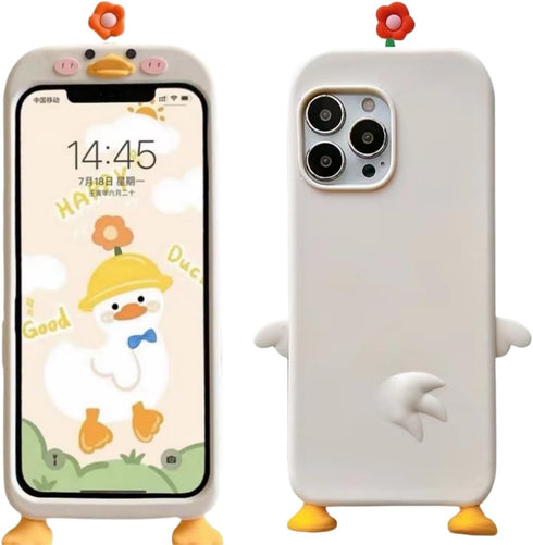 Ugly Phone Cases for iPhone 15 Funny Cute Phone Case with 3D Cartoon Duck and Foot Ugly Weird Girly Phone Cases for Teen Women Girls...
