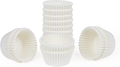 Caperci 500 Count Mini Cupcake Liners White Muffin Liners Greaseproof No Smell Small Cupcake Wrappers Baking Cups...