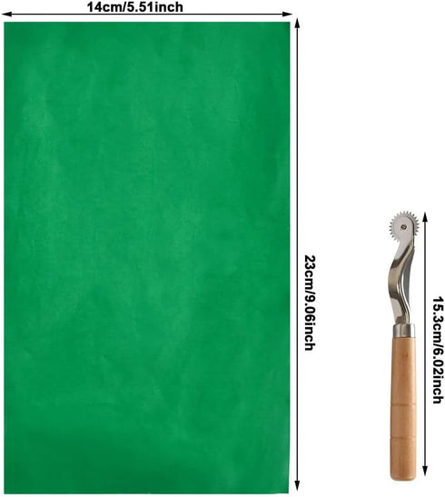 WOWOSS 10 Pieces Transfer Paper with Embossing Stylus, Needle Point Tracing Wheel, 9" x 5.5" Carbon Tracing Paper, Transfer Pattern on Aida Cloth,...