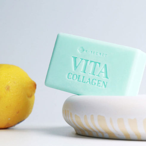 KSECRET Vita Collagen Whitening Bar, 110g / 3.88oz. | Korean Skincare | Brightening Facial Cleanser, Dark Spot Corrector, Even Tone Cleansing Soap...