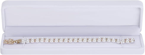 LETURE 2 Pieces Long Velvet Chain Necklace Gift Box Set, Bracelet Storage Case, Jewellry Display Box for Wedding, Engagement,Proposal, Birthday an...