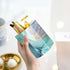 WAVEYU Pencil Cup for Desk Cute, Pen Pencil Stand Holder, Office Desk Organizer for Men Women Ceramic Marble Makeup Brush Holder for Home, Green M...