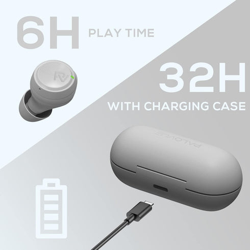 PALOVUE Wireless Earbuds, in-Ear Earphones with Bluetooth 5.3, Built-in Mic, 35H Playtime Deep Bass Stereo, with Lightweight Compact Charging Case...