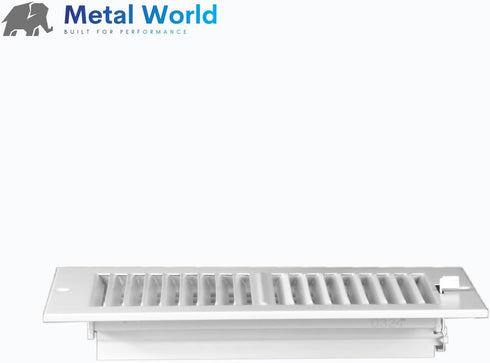 Metal World 10"x4" 2-Way 1/2" Fin Steel Register...