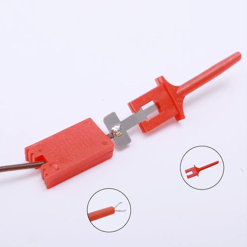 A Set 10 pcs Red Logic Analyser Useful High Efficiency Clip Ideal Test Hook...