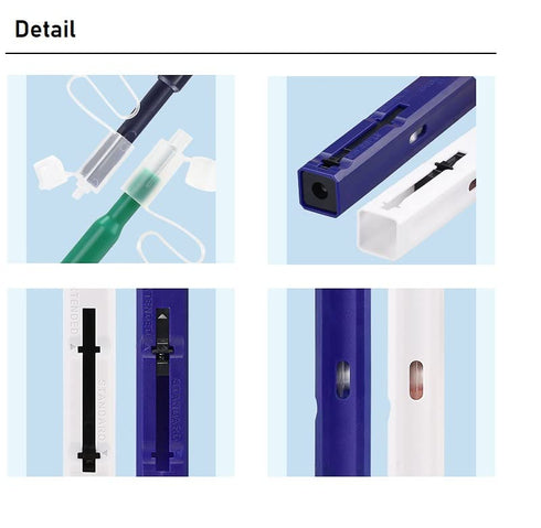 2pcs Fiber Optic Cleaner - for 1.25mmLC/MU 2.5mm SC/F C/STE2000 Glass Fiber Cleaning Pen - for Fiber Optic Connectors Cleaning...