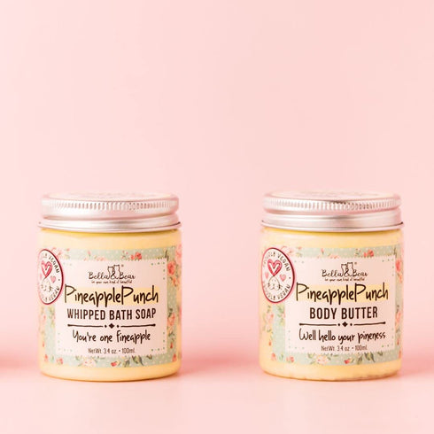 Bella & Bear Pineapple Whipped Soap - Paraben Free - Cruelty-Free Vegan Body Wash And Shave Cream, (3.4 oz)...