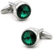 Men's Luxury Crystal Cufflinks Green Color Stone Quality Wedding Cuff Links with Gift Box...